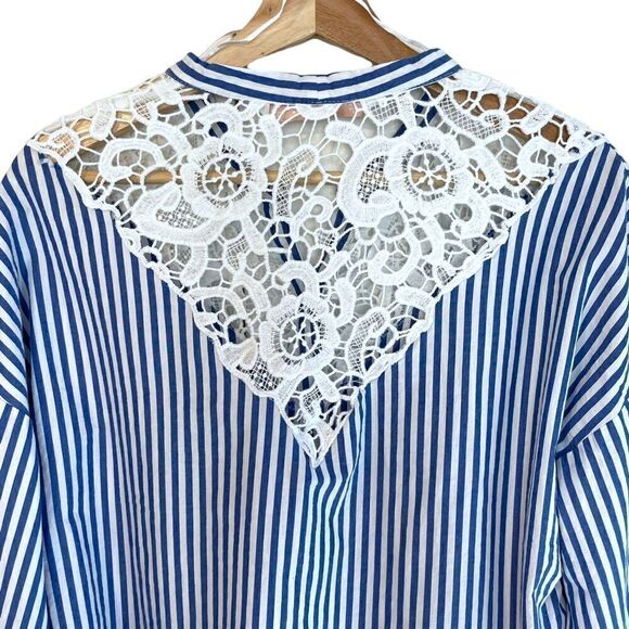 Zara Trafaluc Collection Stripes and Lace 100% Cotton - Picture 7 of 8
